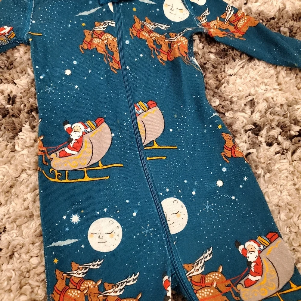 NWOT Hanna Andersson Christmas Onesie Sleeper Outfit 3-6m